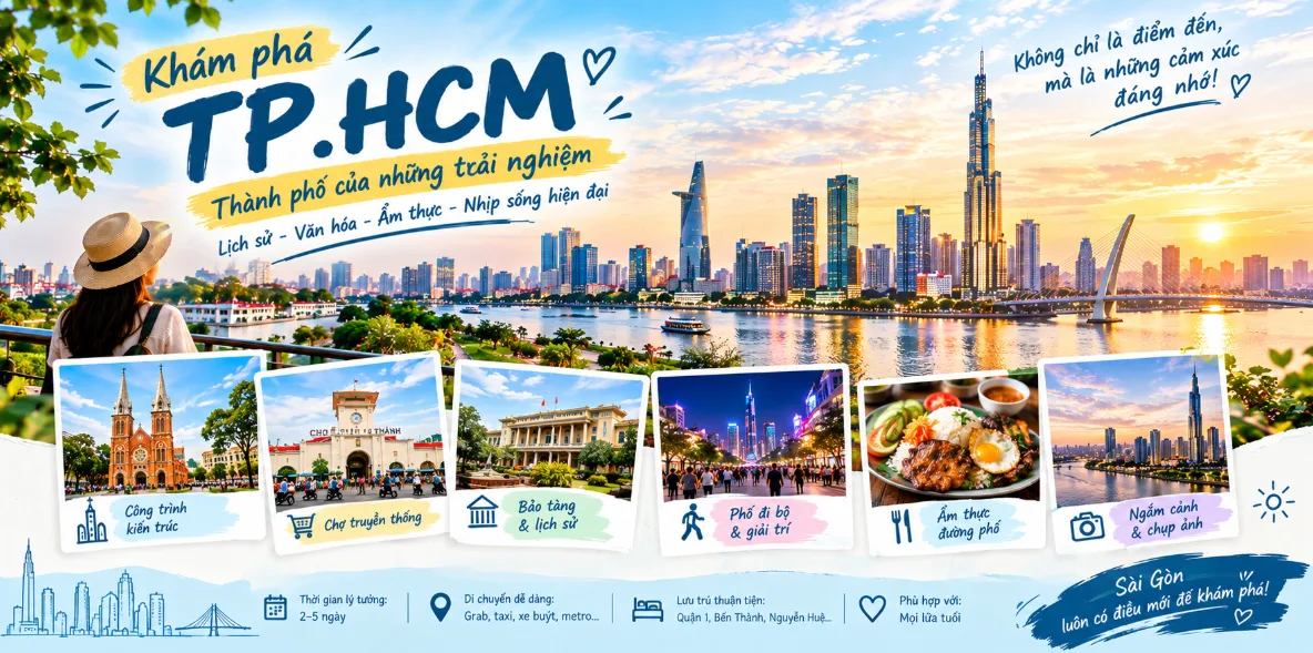 Du lịch TP.HCM (Sài Gòn): Cẩm nang từ A đến Z cho người đi lần đầu